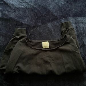 navy blue cropped sweatshirt